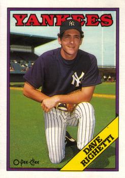 1988 O-Pee-Chee Baseball Cards 155     Dave Righetti